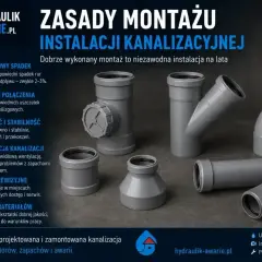 Zasady montażu instalacji kanalizacyjnej: prawidłowy spadek, szczelne połączenia, wentylacja, punkty rewizyjne. Dobry odbiór robót budowlanych to gwarancja niezawodności.