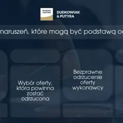 Prawo zamówień publicznych w pigułce: przykłady naruszeń, które mogą być podstawą odwołania, np. niezgodny z prawem opis przedmiotu zamówienia.