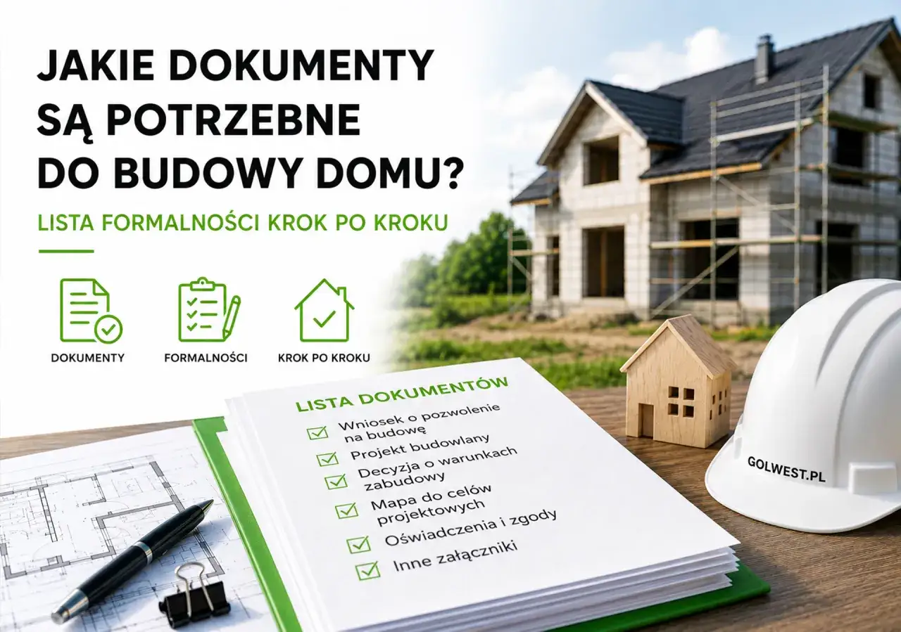 Lista dokumentów do budowy domu krok po kroku: wniosek o pozwolenie, projekt budowlany, decyzja o warunkach zabudowy, mapa do celów projektowych, oświadczenia i zgody.